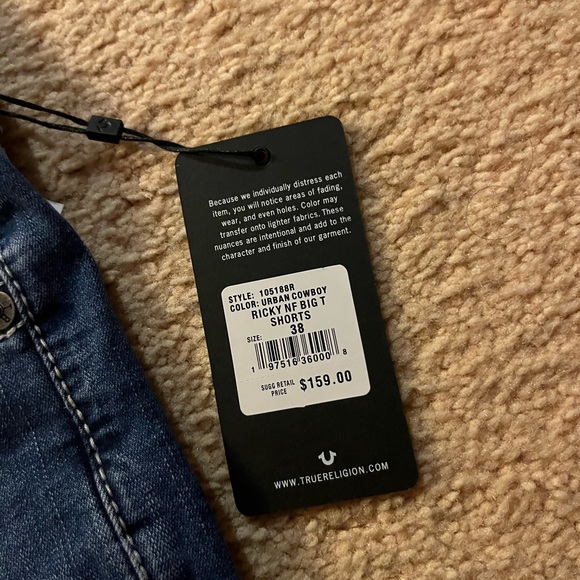 true religion brand jeans jorts brand new with tags - Picture 6 of 6
